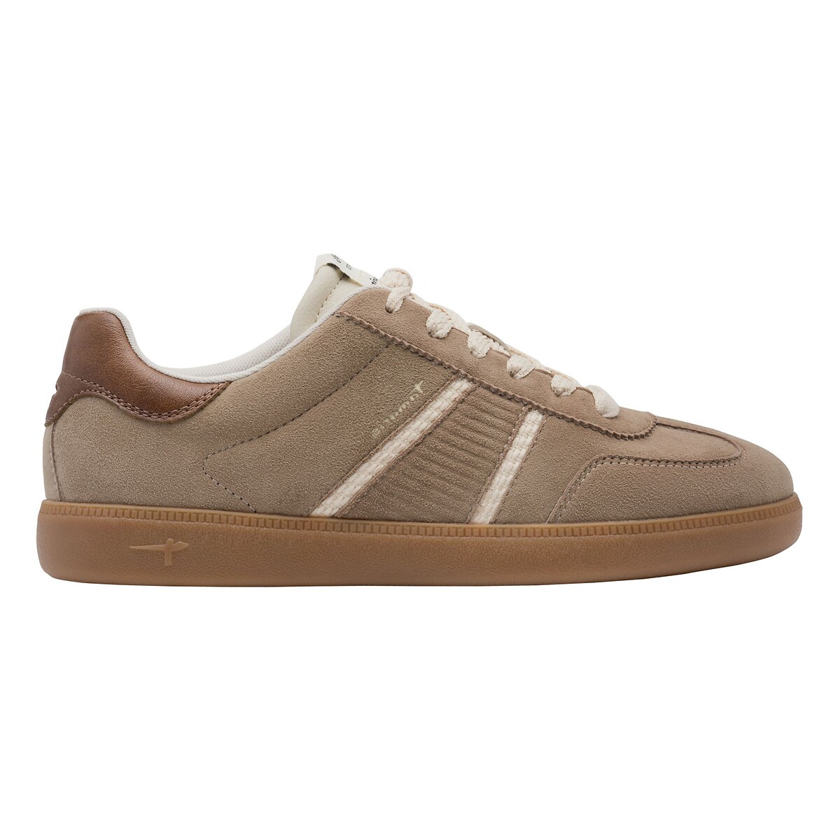 Tamaris Leather Trainers Women's Taupe Size 37 (4)