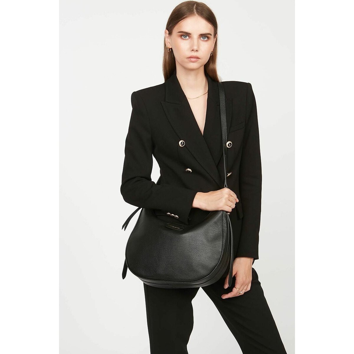 Lancaster Bolso hobo con cremallera L Dune. Talla talla única. Color Negro
