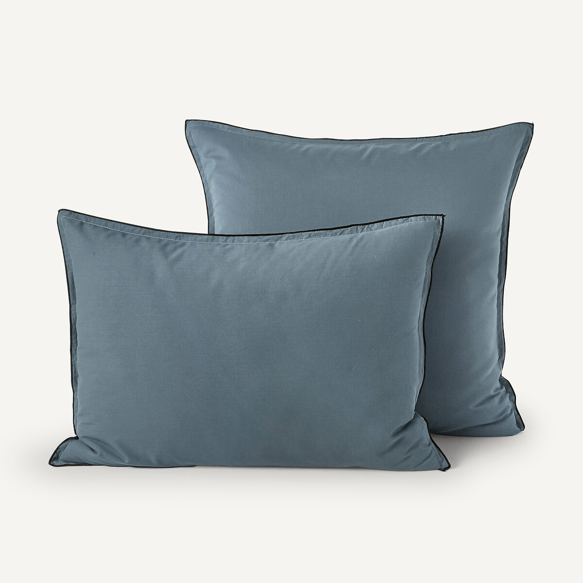 Am.pm Organic Washed Cotton Voile Pillowcase Unisex Blue Celadon Grey Standard (50X70cm)