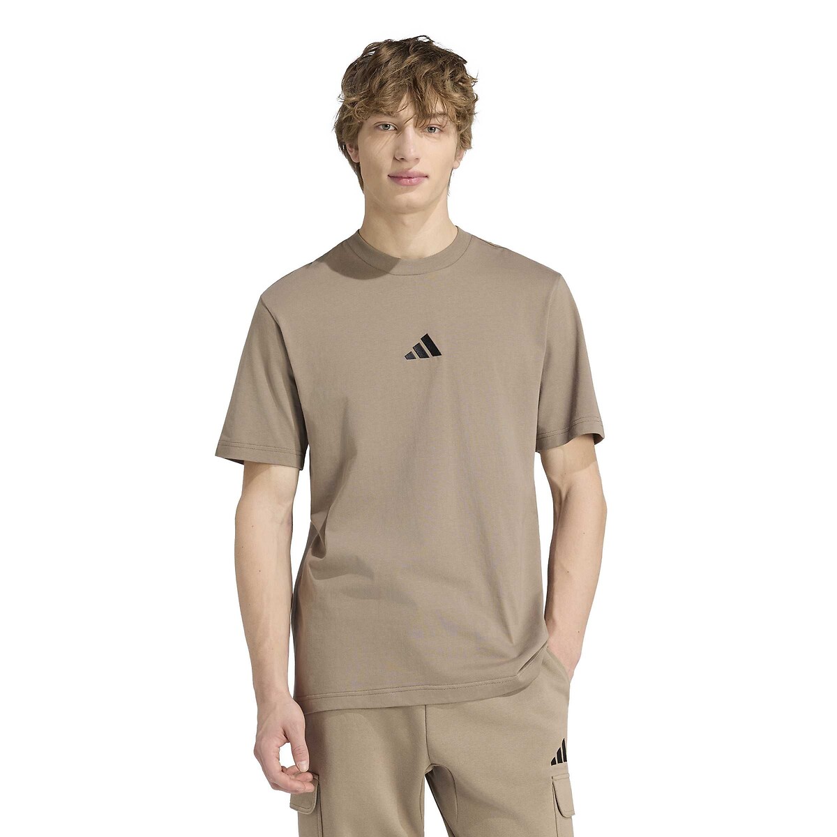 Adidas Hombre Marron Essentials Small Logo Camiseta Manga Corta Xl - Imagen 3