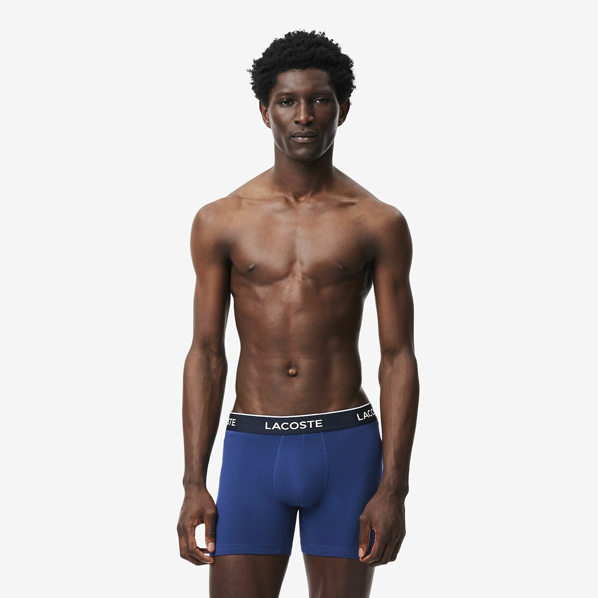 Lacoste Set Van 3 Effen Boxershorts, Stretch Katoen
