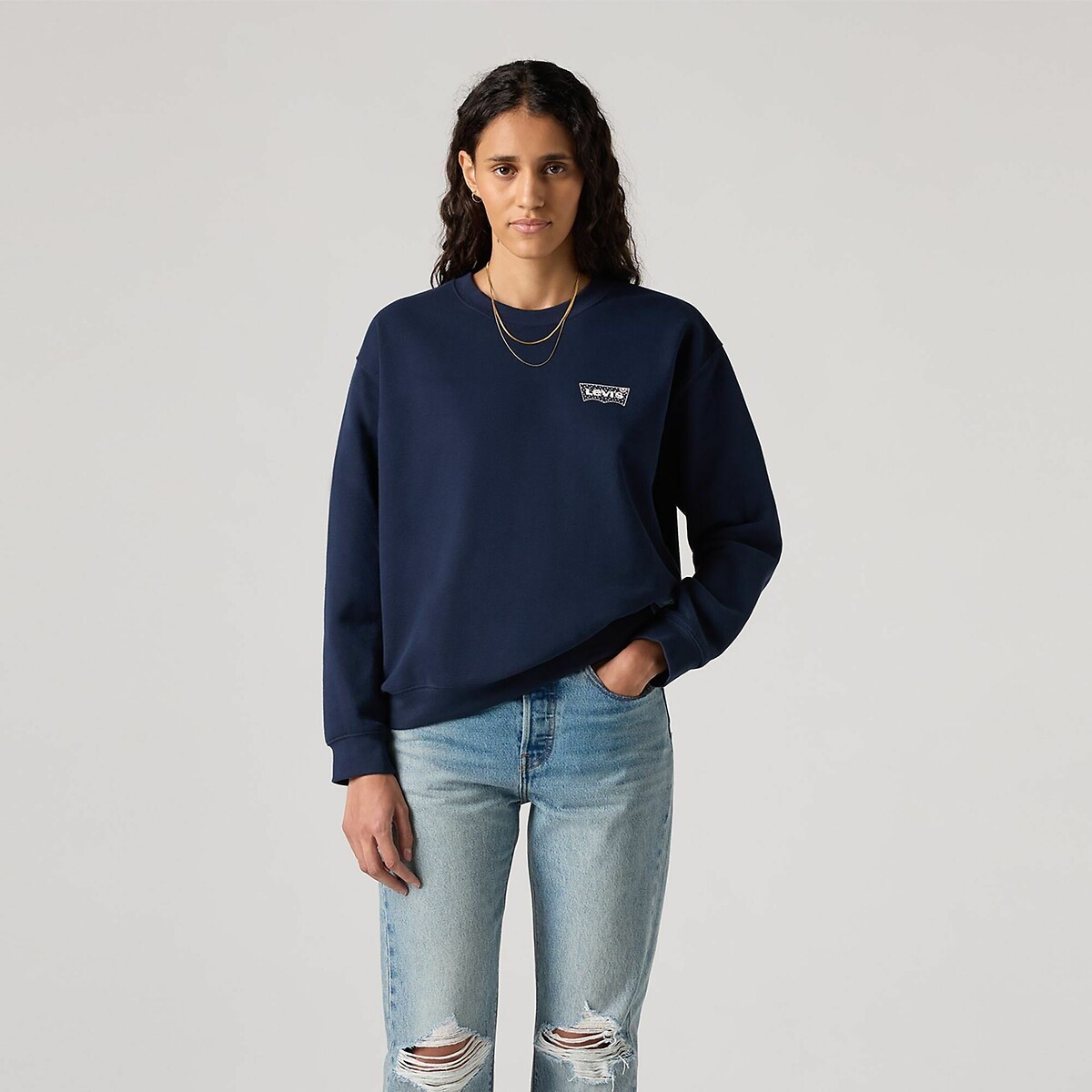 Felpa girocollo, logo al petto - LEVI'S - Modalova
