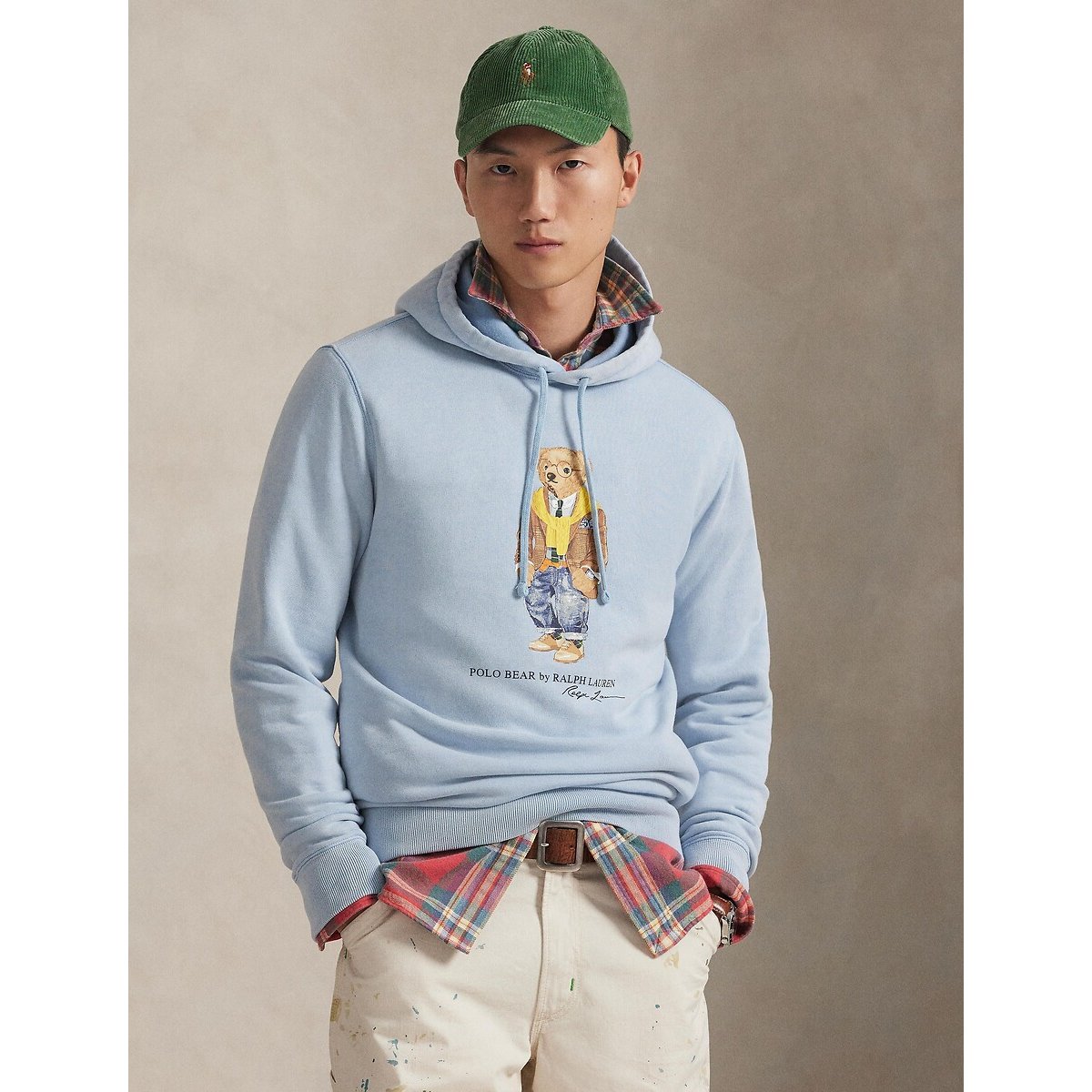 Polo Ralph Lauren Bear Logo Hoodie Men's Light Blue Small