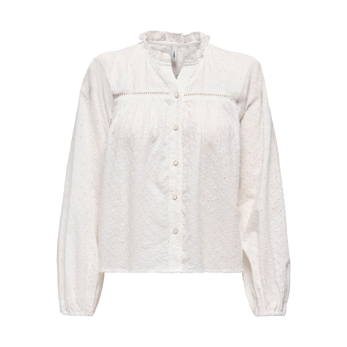 Only Blouse Met Lange Mouwen En Mao-kraag