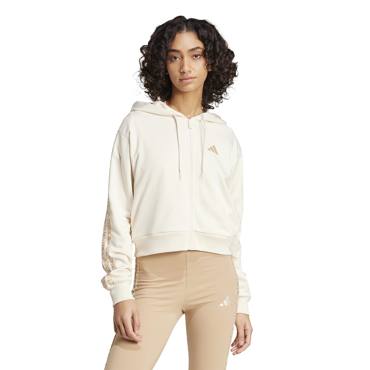 ADIDAS SPORTSWEAR Zip-up hoodie 3-Stripes, dierenprint