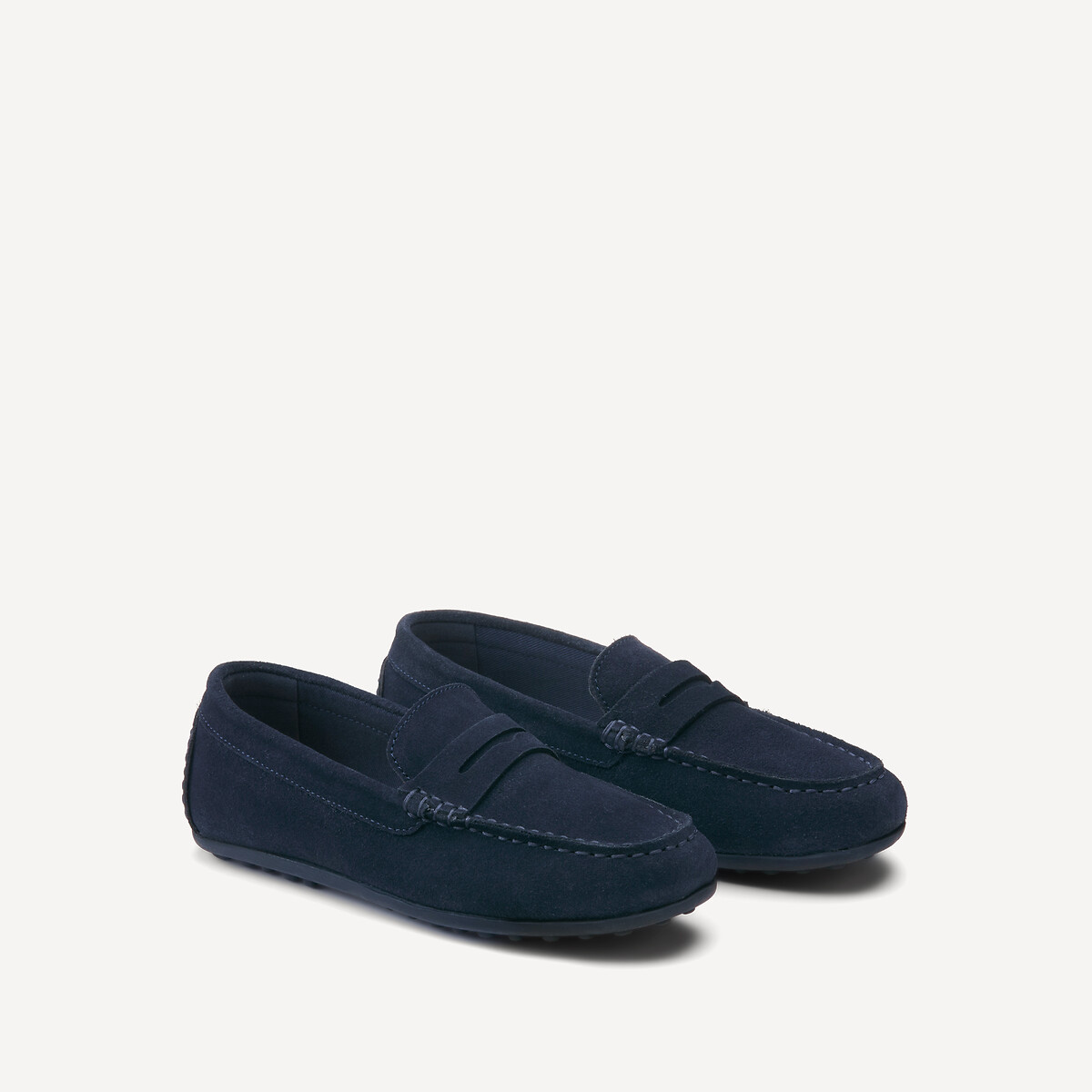 La Redoute Collections Suede Loafers Navy Blue Size 38 (5) Kids