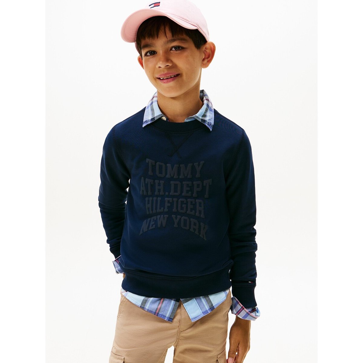 Tommy Hilfiger Navy Blue Crew Neck Sweatshirt 16Y (162Cm)