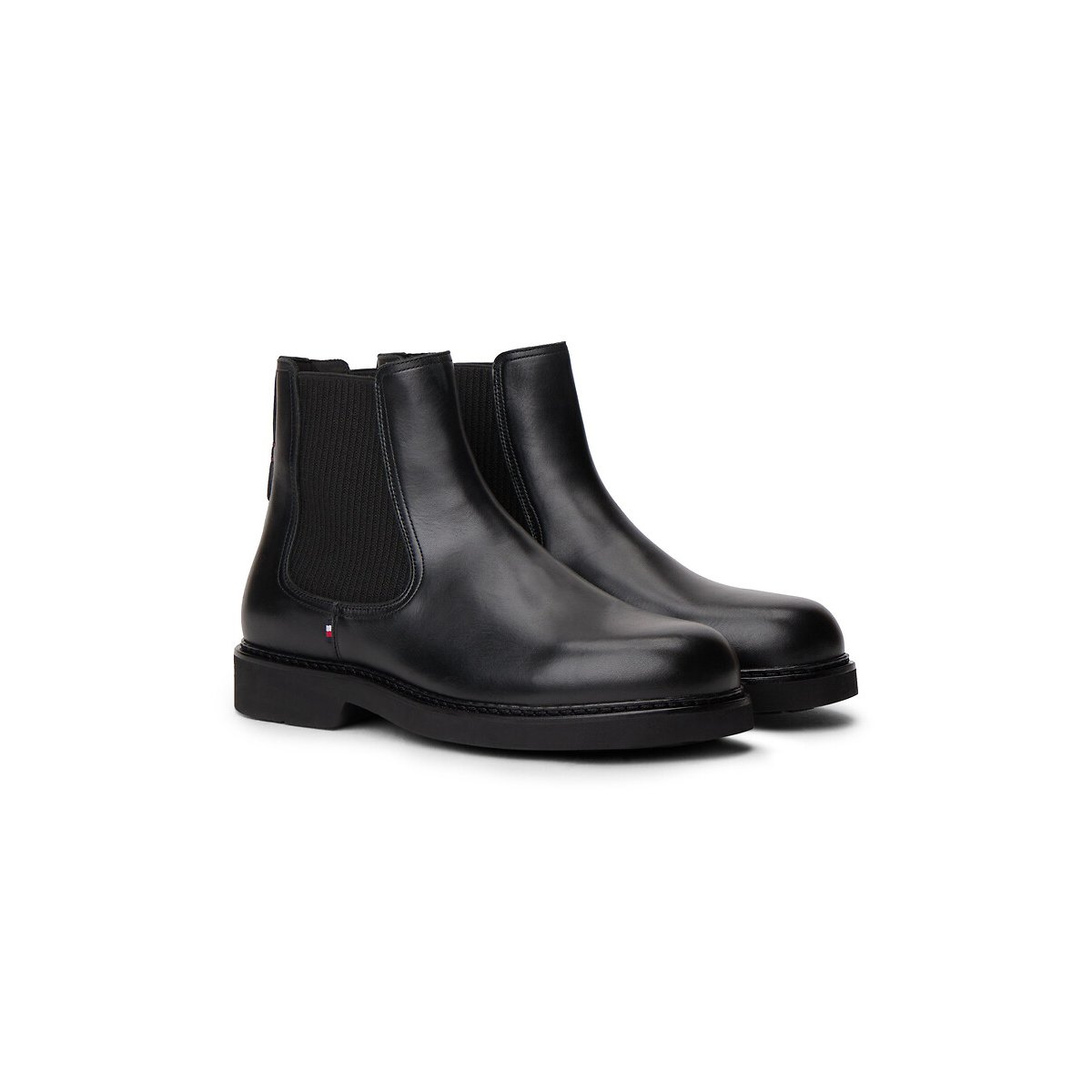 Tommy Hilfiger Chelsea Boots In Ultra-Light Leather Men's Black Size 40 (6.5)