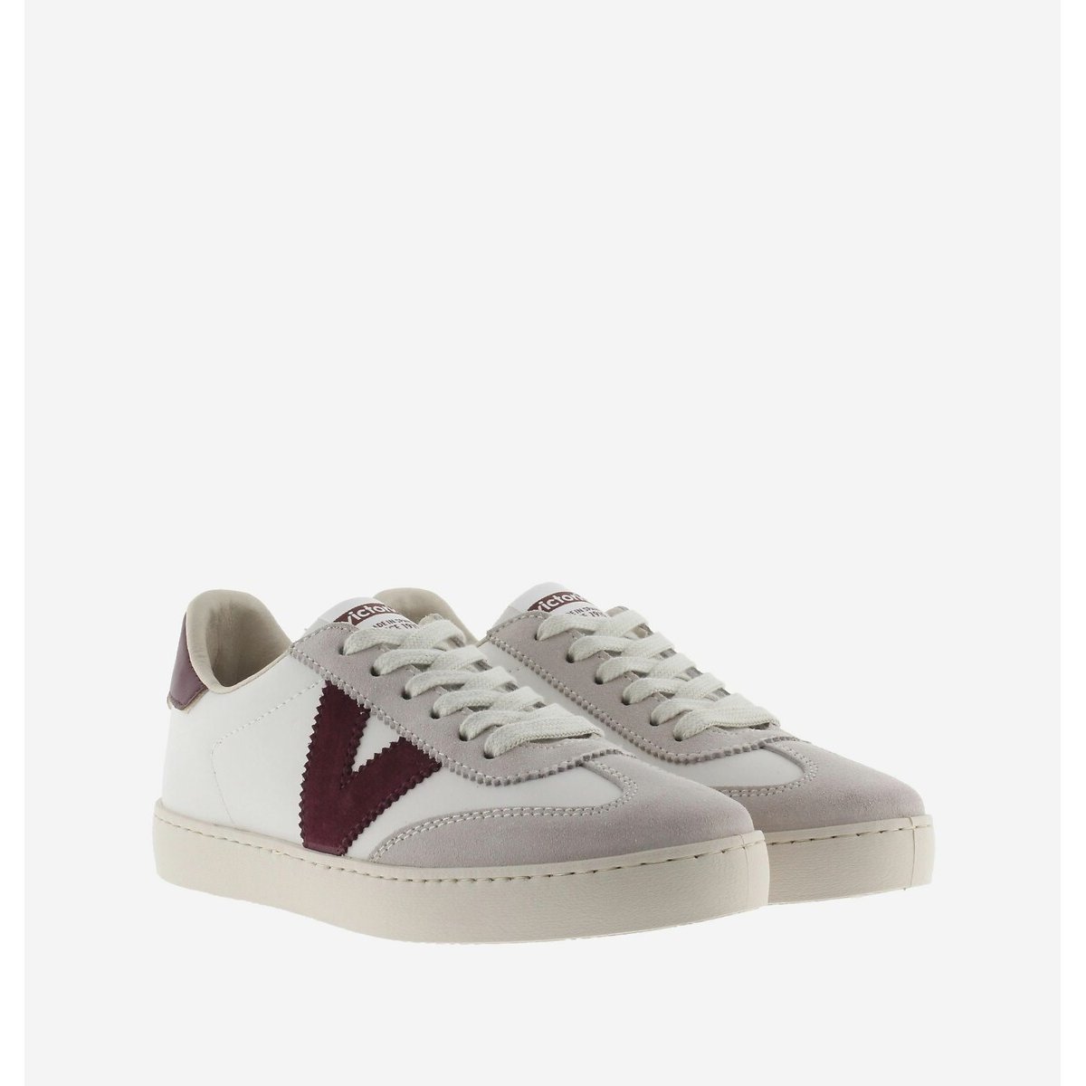 Victoria Berlin Ciclista Leather Trainers Women's White/Burgundy Size 41 (7)