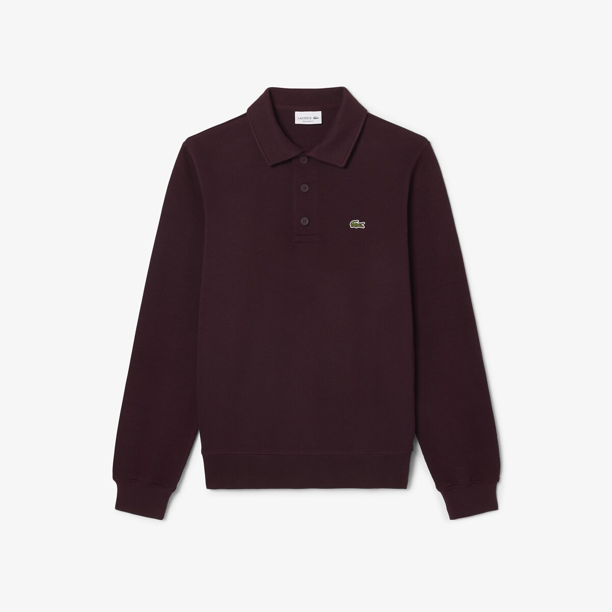 Sweat à col polo en côte