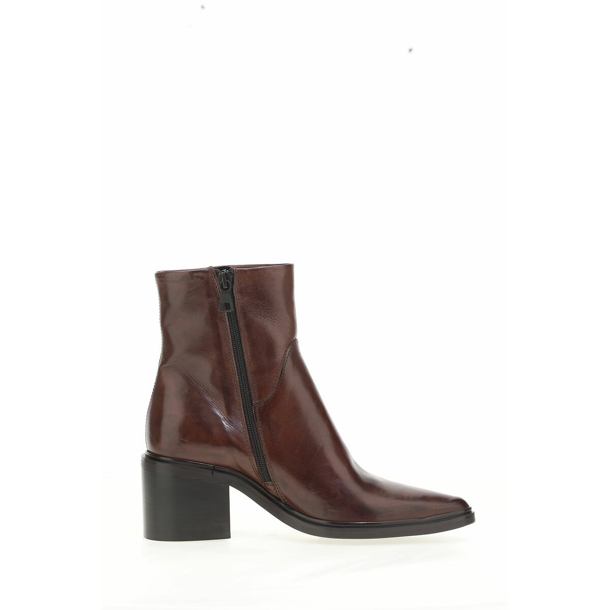 Mjus Leather Pointed Ankle Boots Women's Brown Size 41 (7)