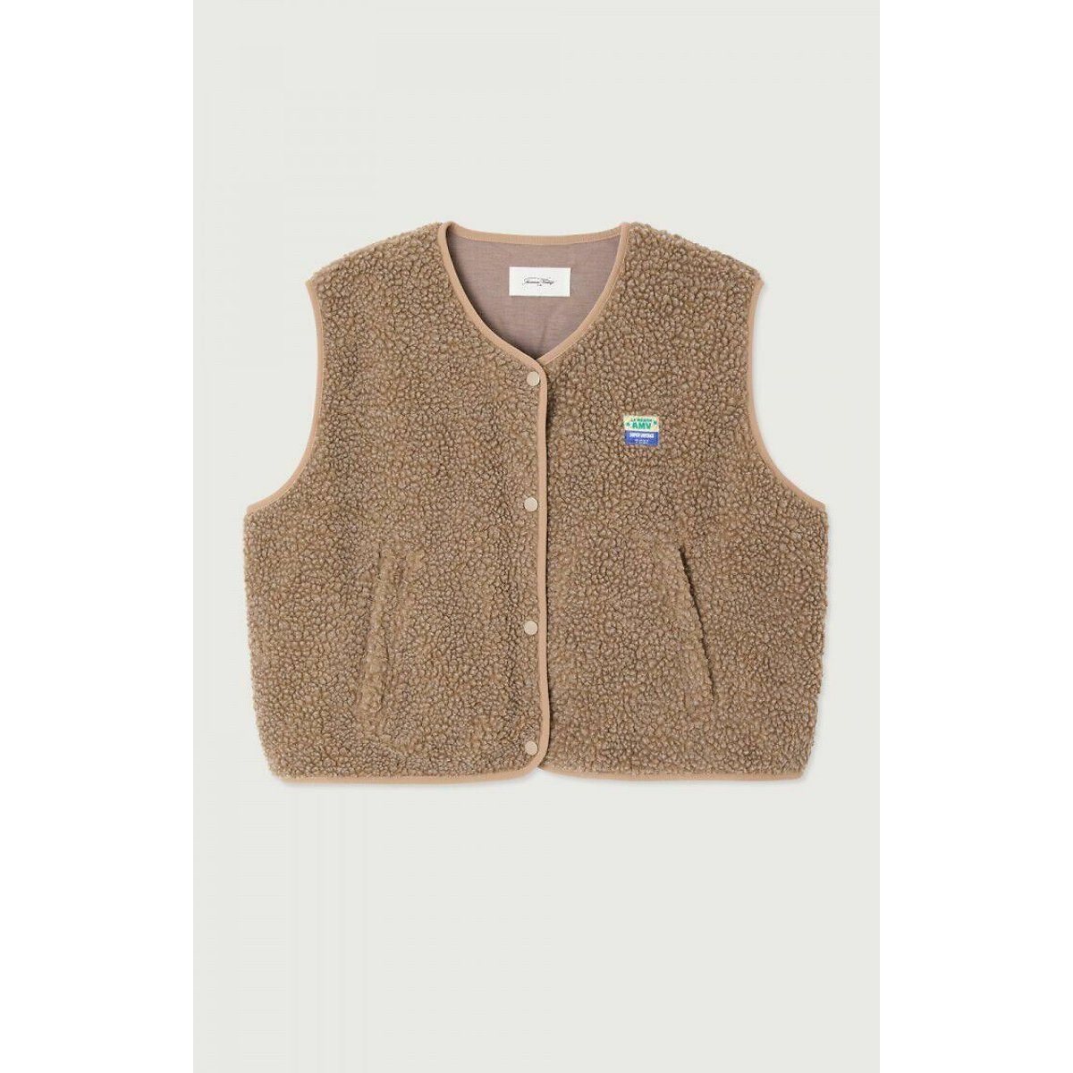 American Vintage Hoktown Cropped Gilet Women's Nutmeg Brown Extra Small