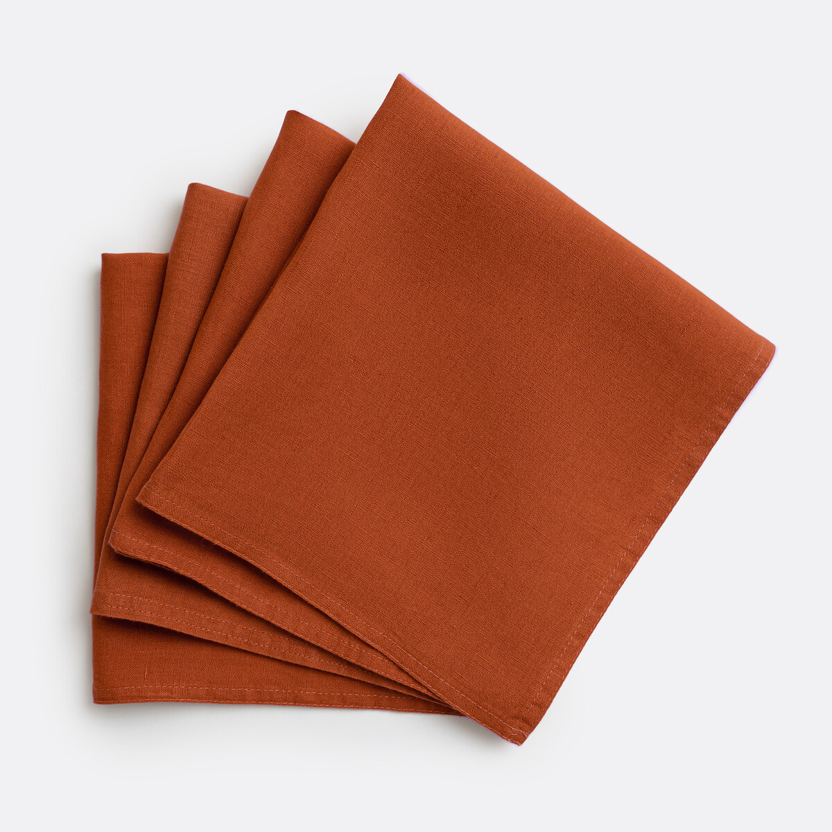 Lote de 4 servilletas de lino lavado Victorine. Talla 45 x 45 cm. Color