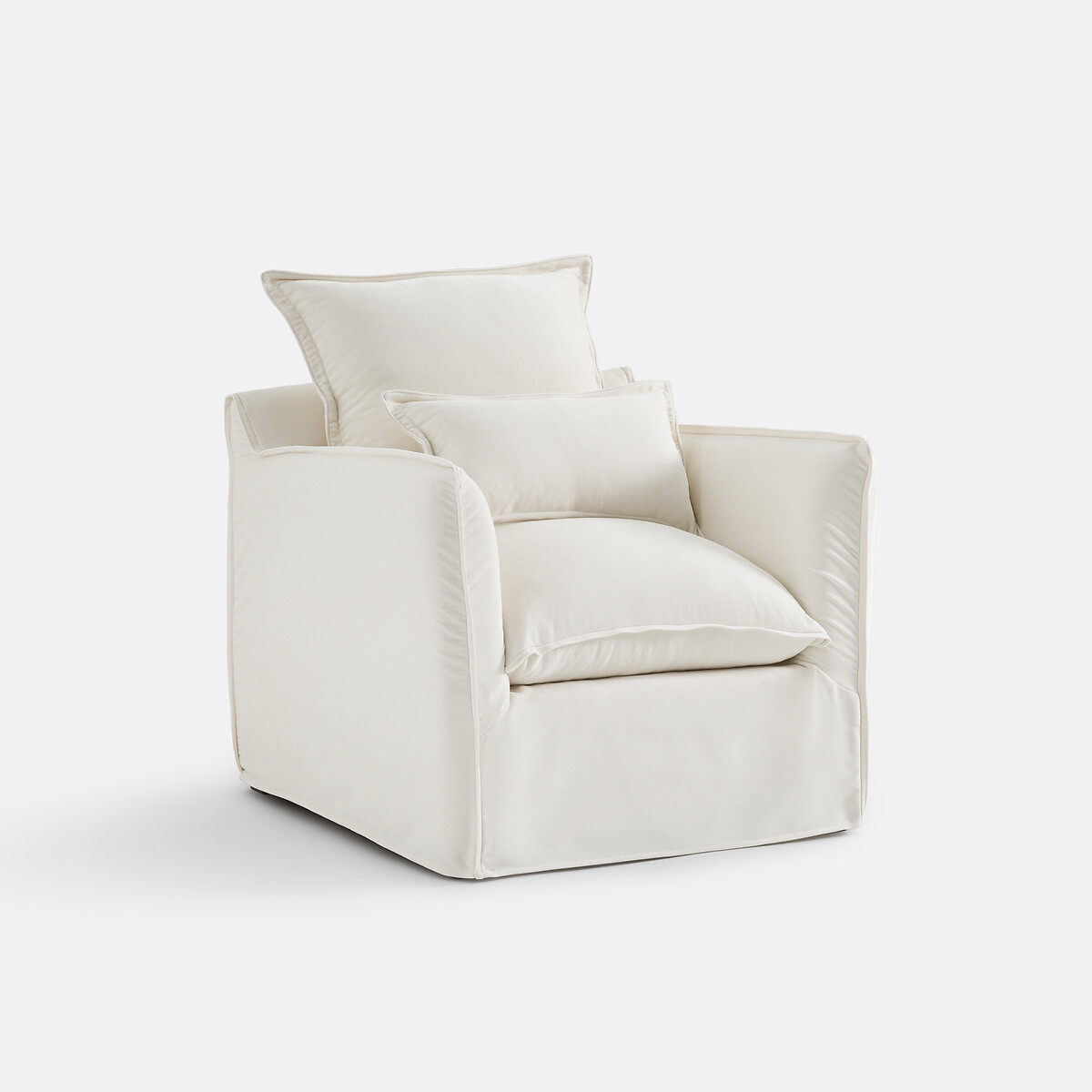 Fauteuil, déhoussable, en polyester chiné, ODNA