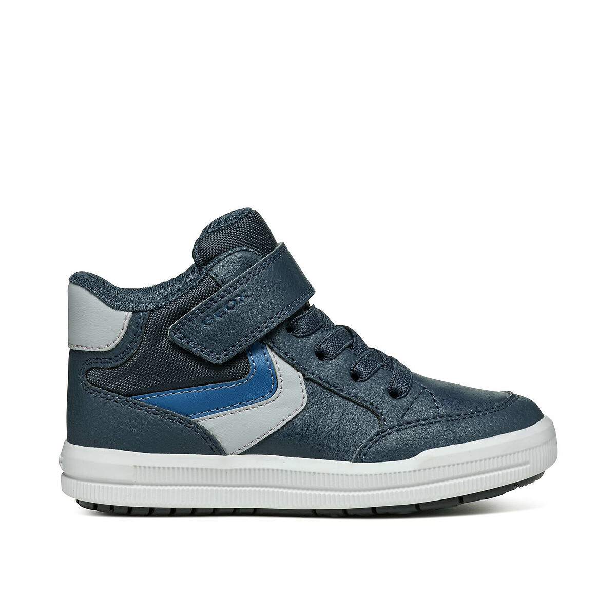 Geox Arzach Breathable High Top Trainers Navy Blue/Grey Size 39 Kids