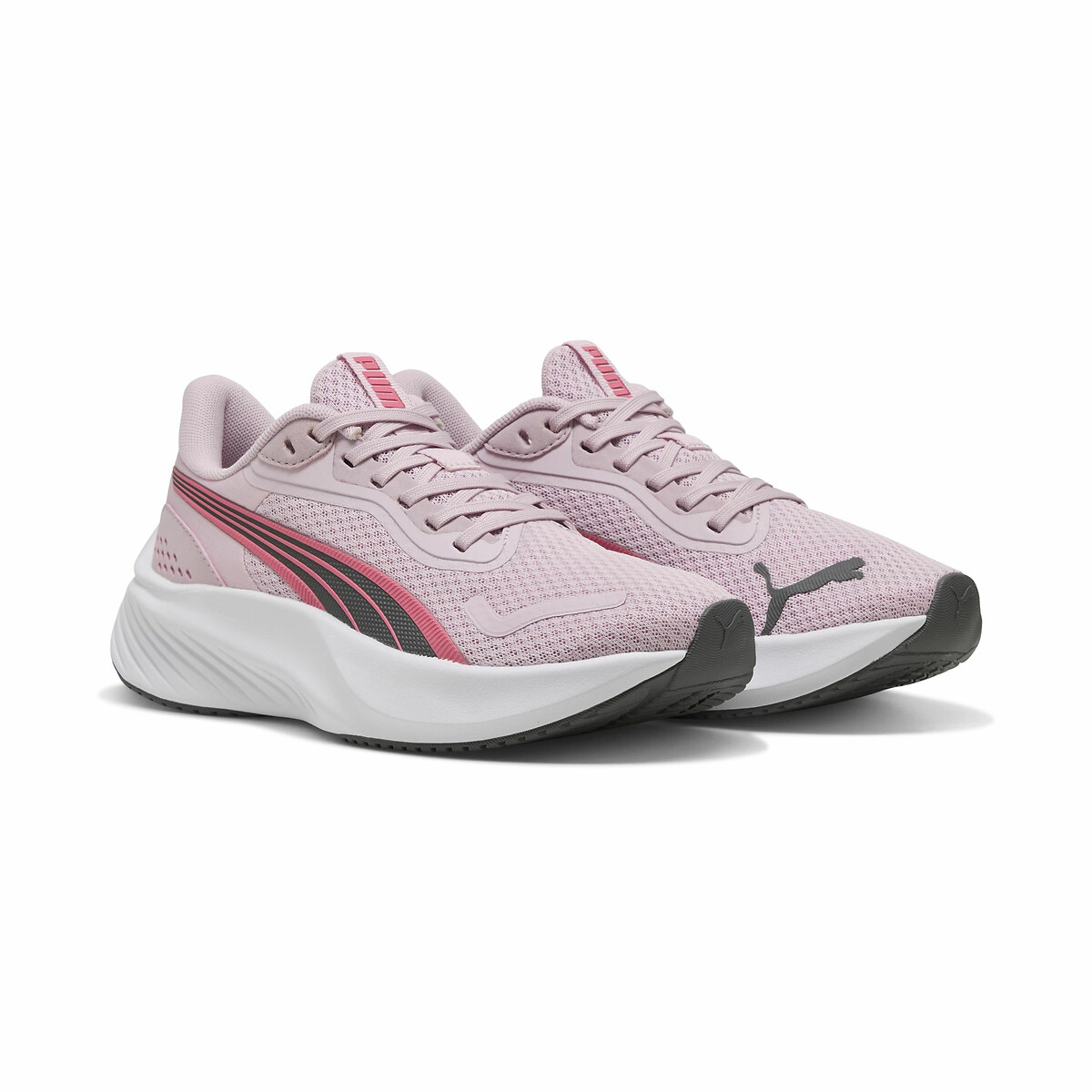 Puma Pink/Grey Kids Pounce Lite Trainers Size 39