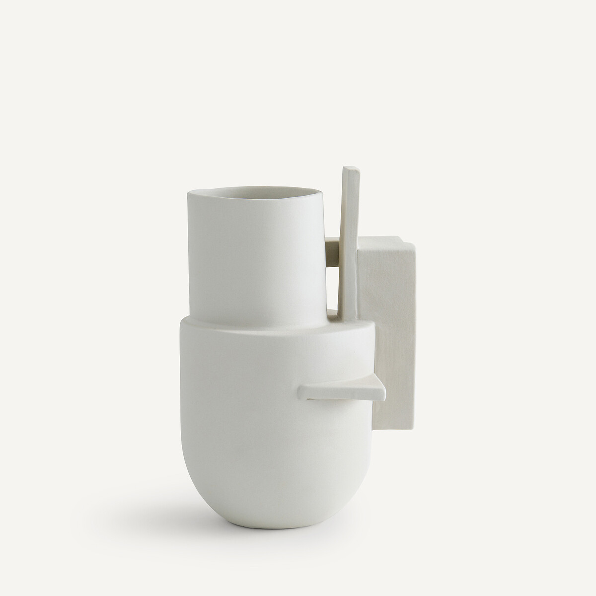 Am.pm Marex Geometric Matte Ceramic Vase Unisex Matt Grey