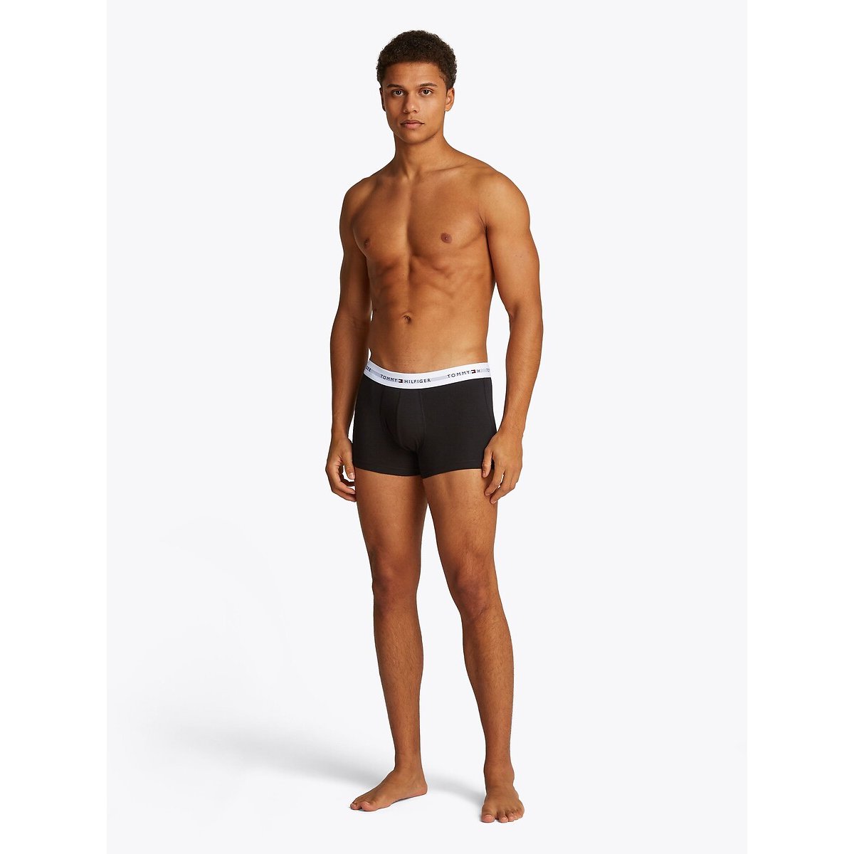 Tommy Hilfiger Men's Black + Black + Black Pack Of 3 Plain Hipsters Xxl