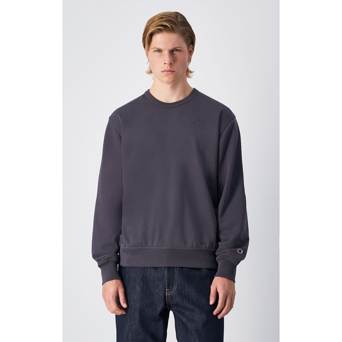 Champion Sweater met ronde hals en klein logo
