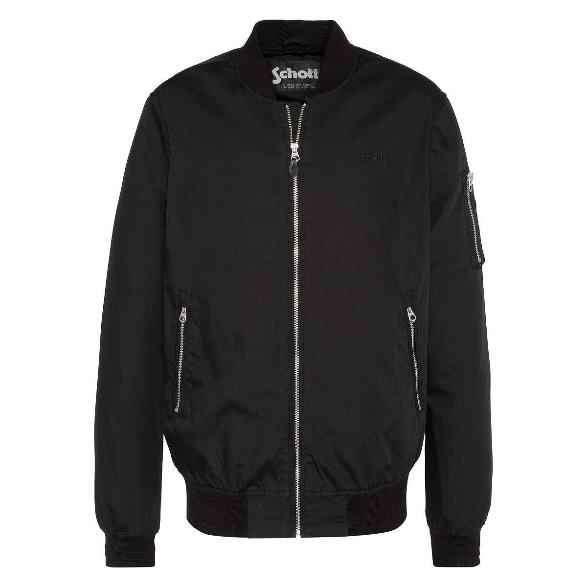 Schott Cabers Lightweight Bomber Jacket Men's Black Medium