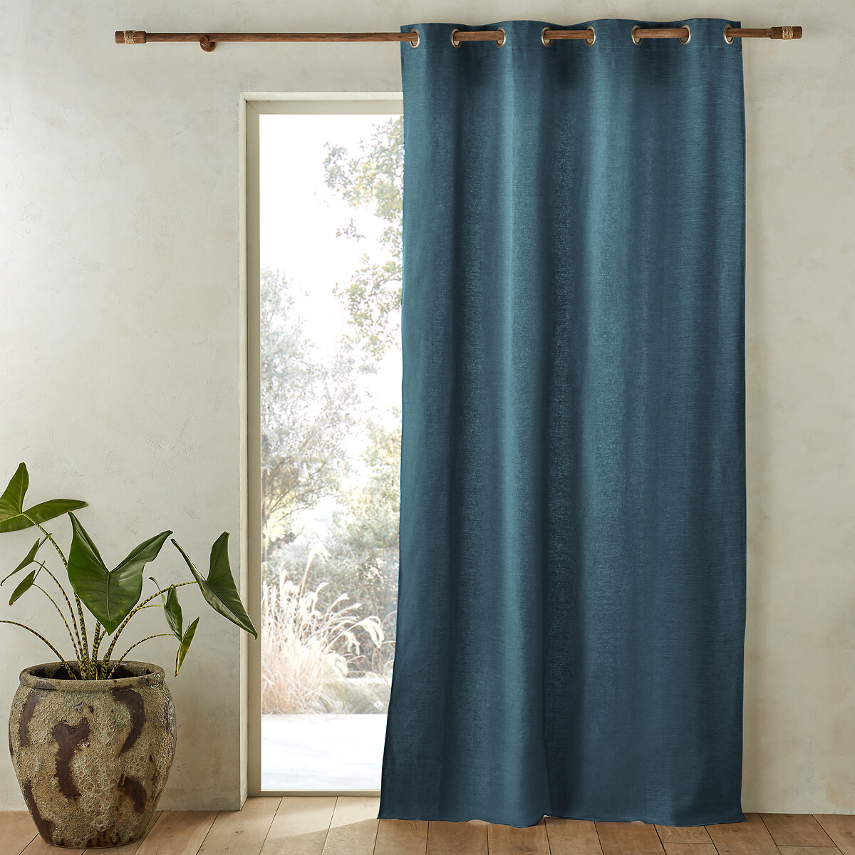 Tenda In Lino Foderata In Cotone Con Occhielli, Colin Taglie 140 x 220 cm - am.pm - Modalova