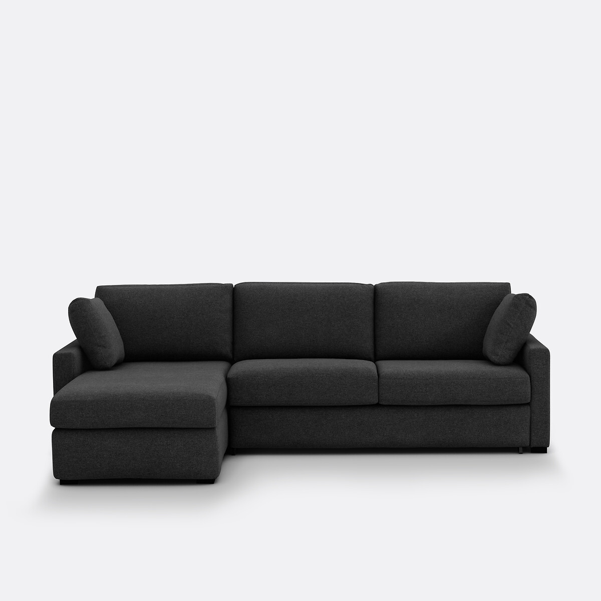 Sofá-cama esquinero de poliéster Comfort Bultex®, Timor. Talla ángulo reversible. Color Gris
