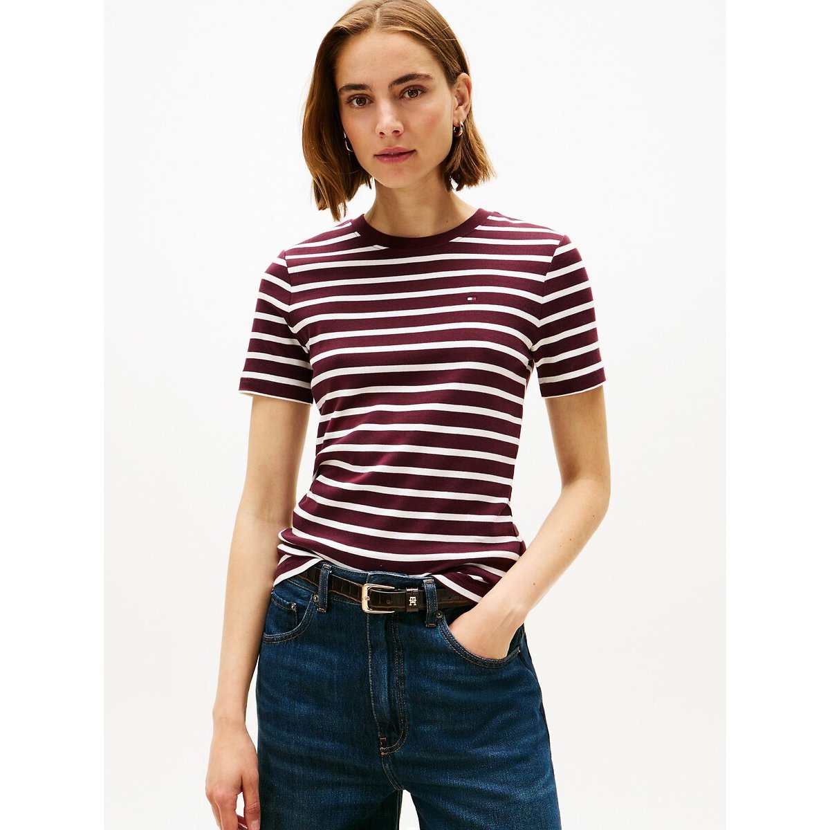 Tommy Hilfiger T-shirt SLIM CODY C-NK SS met geborduurd logo
