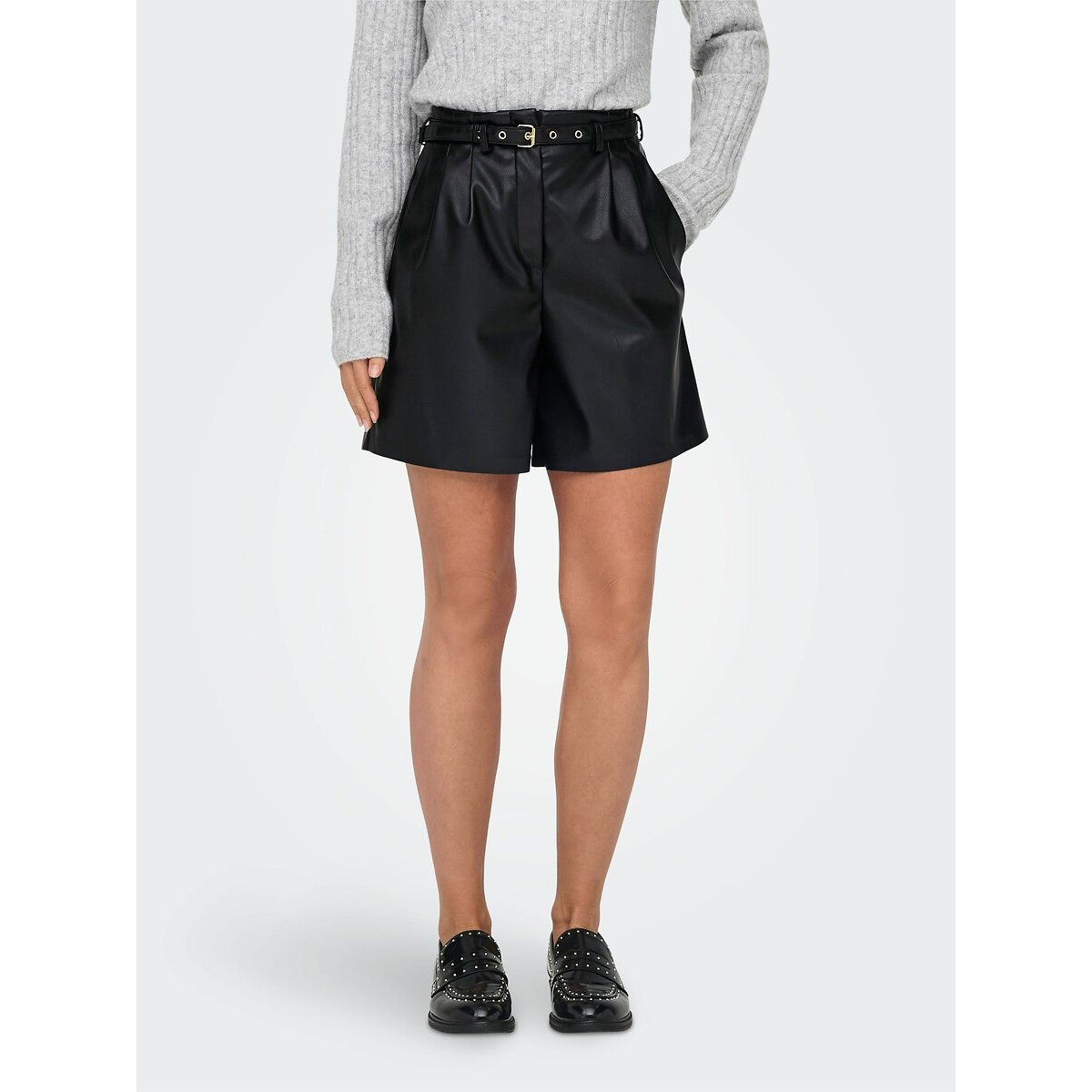 Only Faux Leather Shorts Women's Black Small