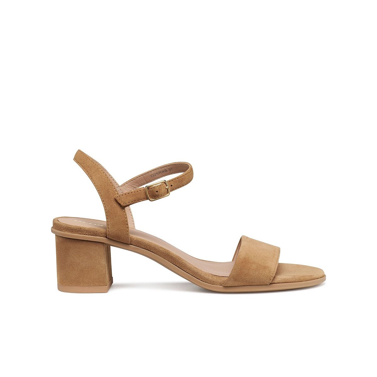 Sandales en cuir talon large