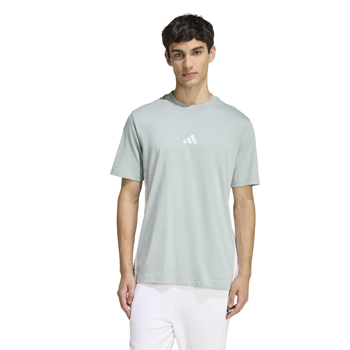 Adidas Sportswear Essentials Single Jersey T-Shirt With 3-Stripes Men's Sage Medium