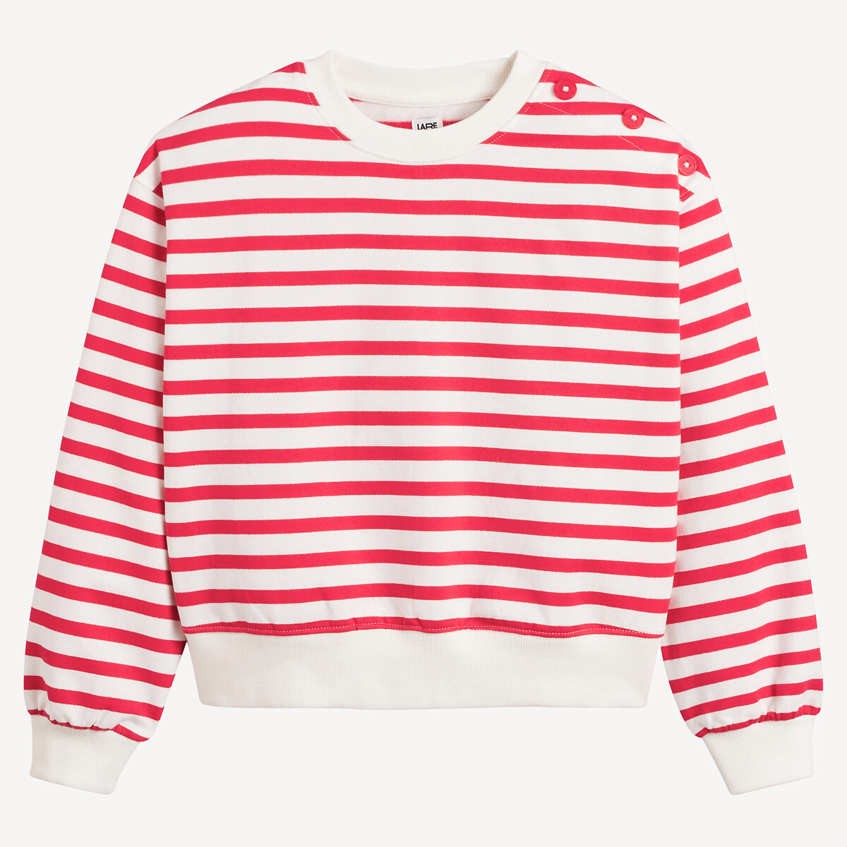 LA REDOUTE COLLECTIONS Gestreepte sweater met ronde hals in molton