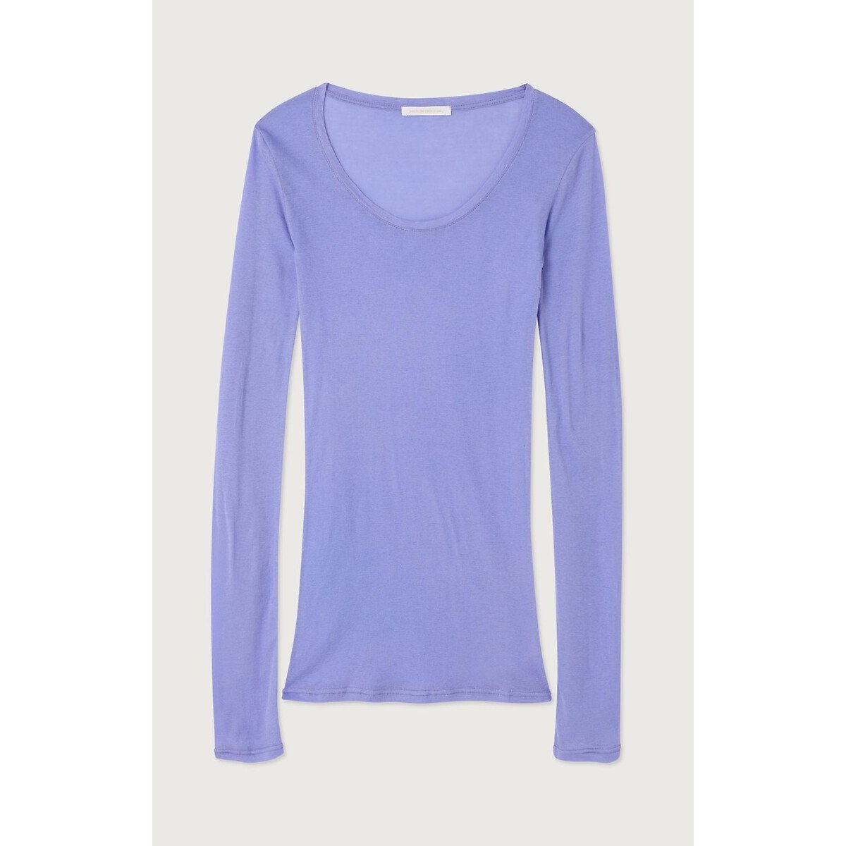 American Vintage Massachusetts Crew Neck T-Shirt With Long Sleeves Women's Light Purple Medium