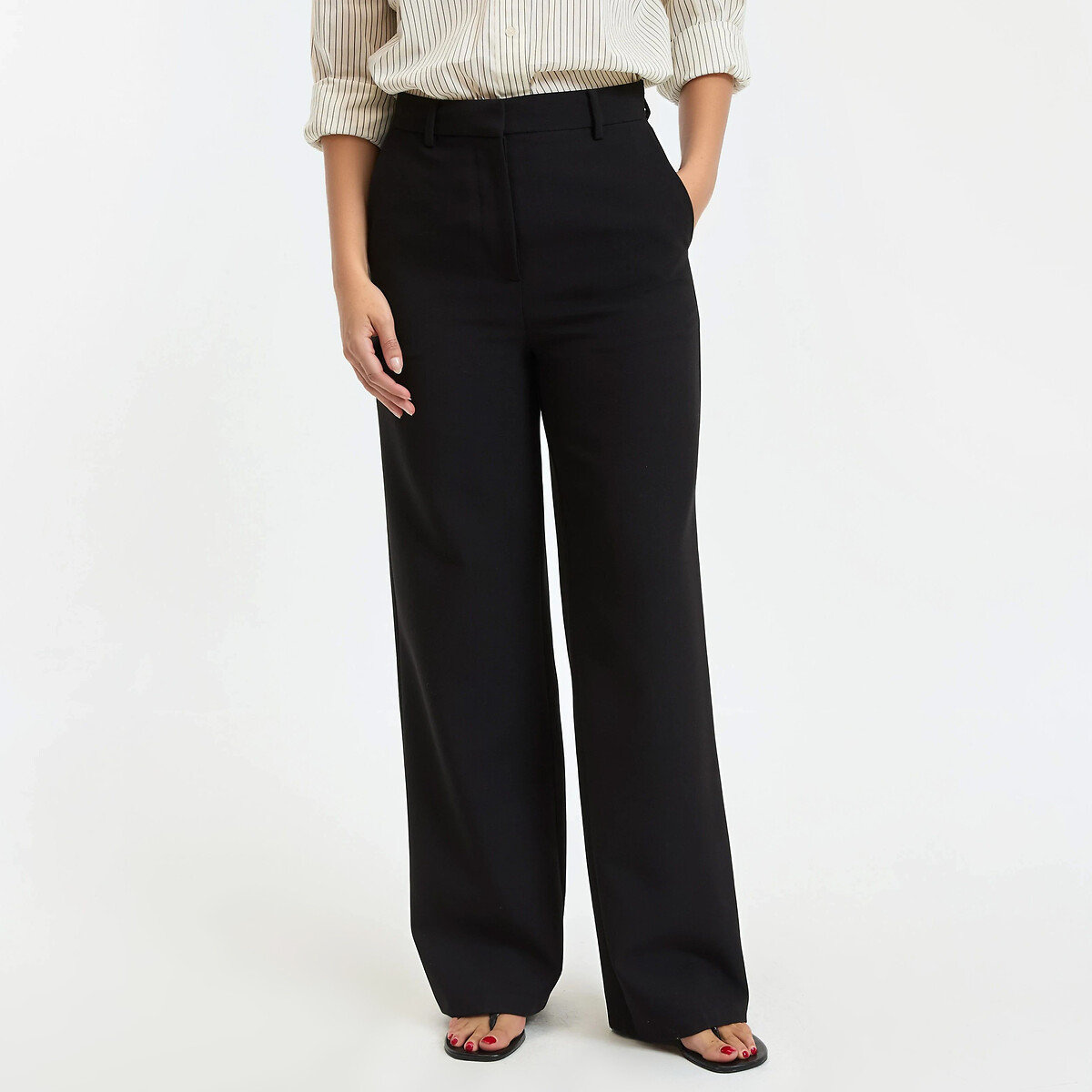 Pantalon large en polyviscose