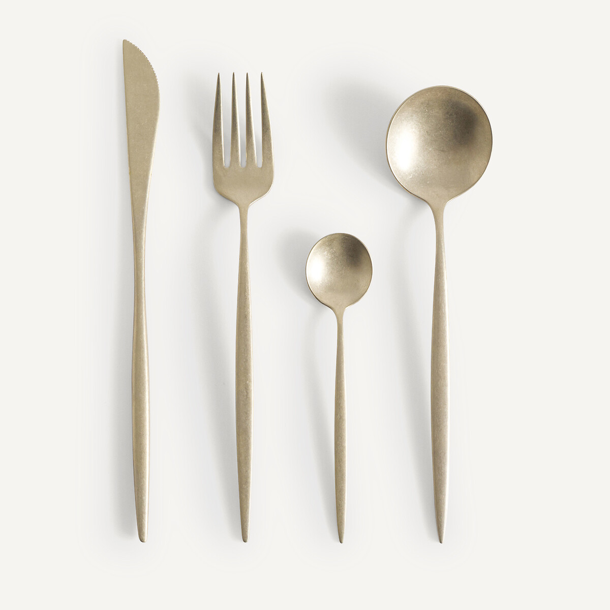 Am.pm Nagi 16-Piece Stainless Steel Cutlery Set Unisex Aged Gold-Coloured