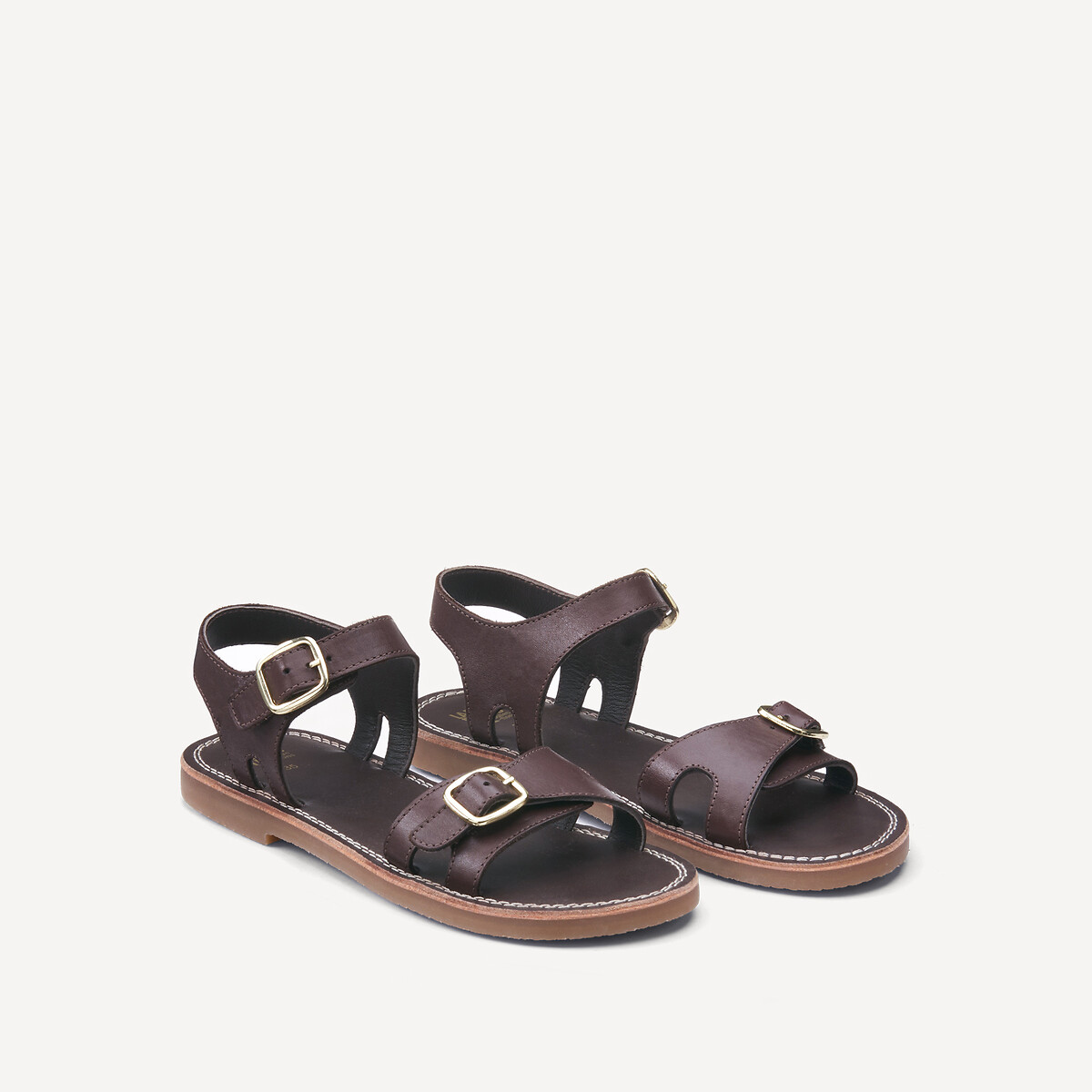 Sandales en cuir à boucle