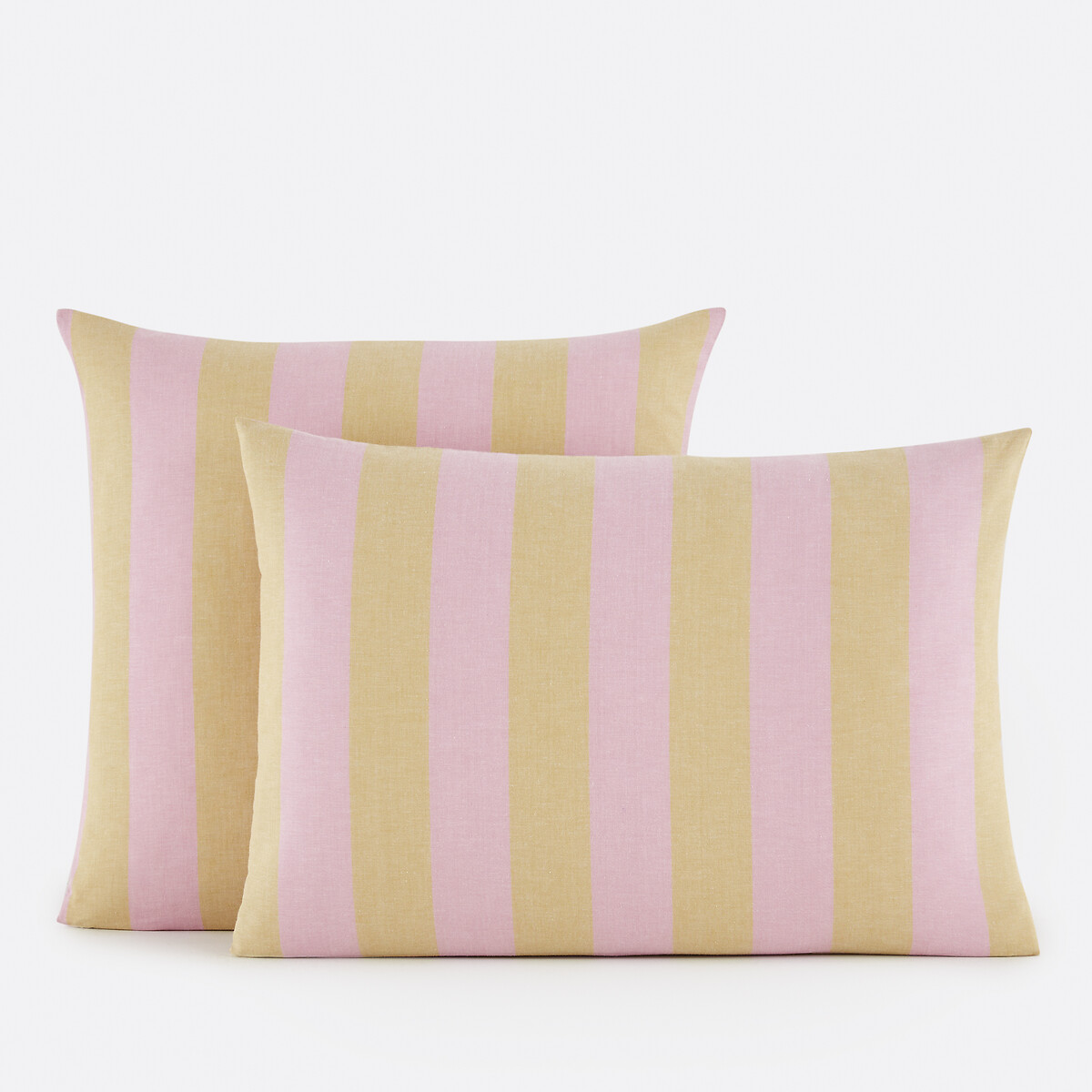 LA REDOUTE INTERIEURS Katoenen kussensloop, Tamori amber/mauve