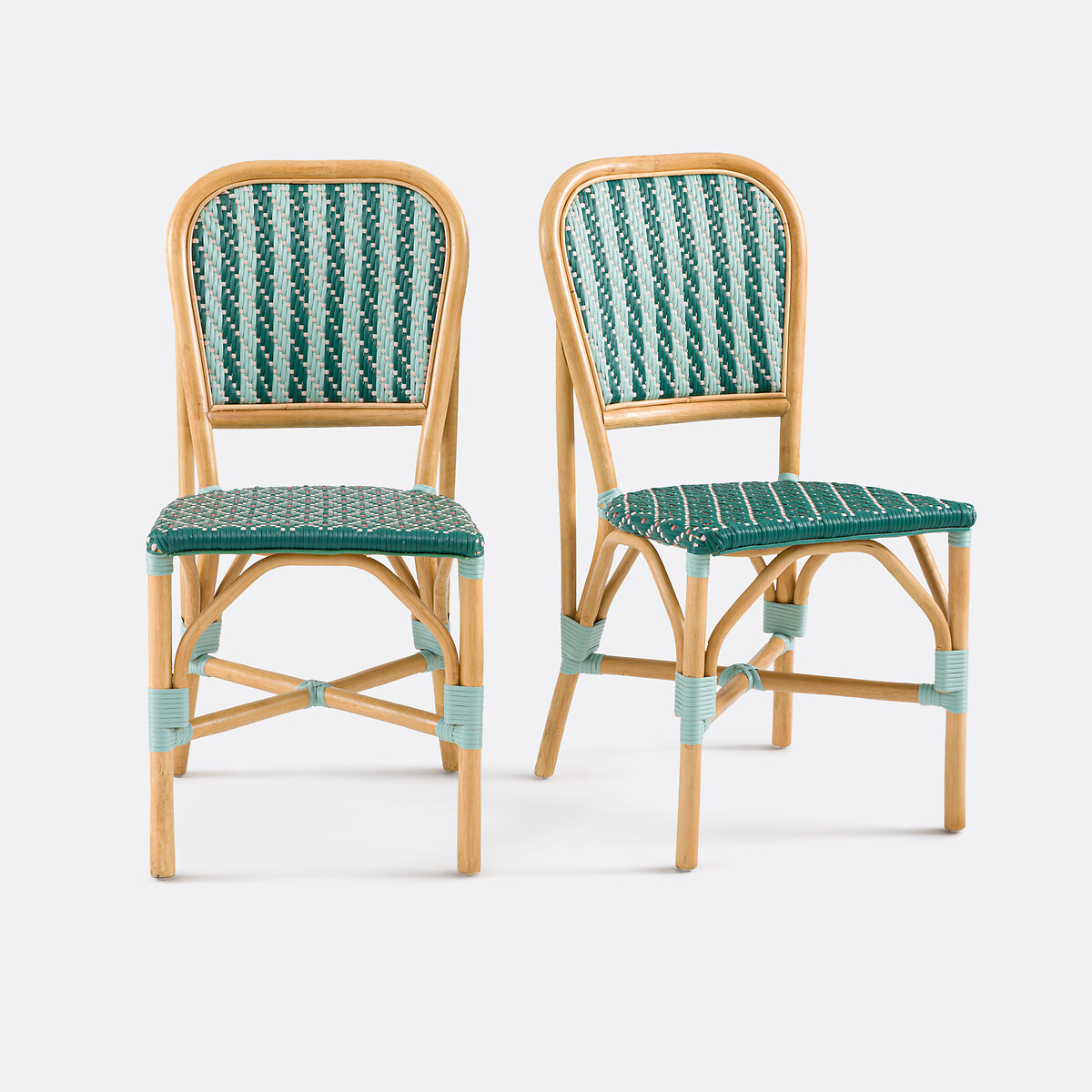 Lot de 2 chaises tressées, Musette