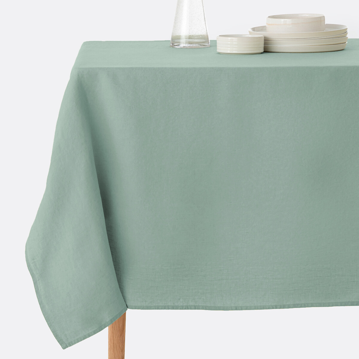 Mantel de lino lavado, Victorine. Talla 170 x 300 cm. Color Blanco