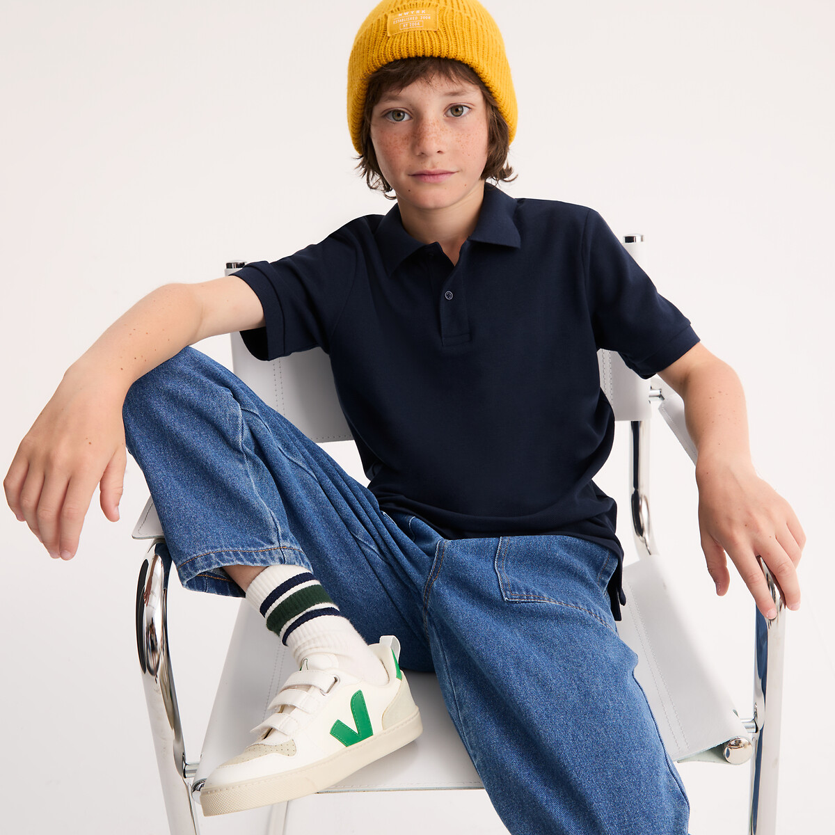 Polo manches courtes en coton piqué