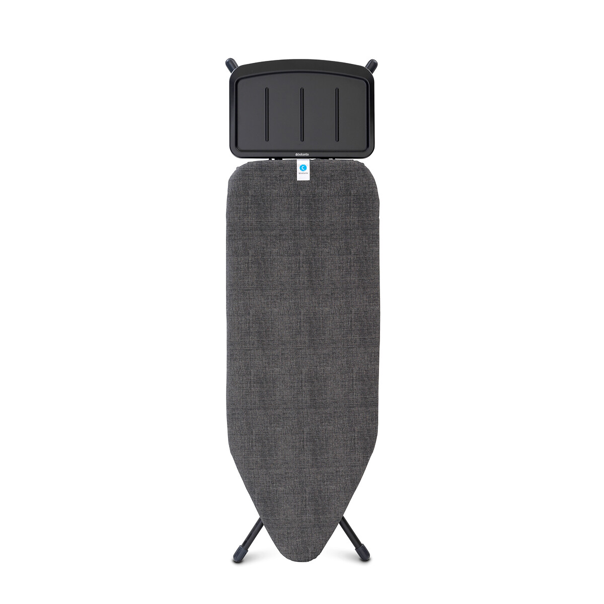 Brabantia Unisex Black Denim Ironing Board C, 124X45cm With Solid Steam Unit Holder