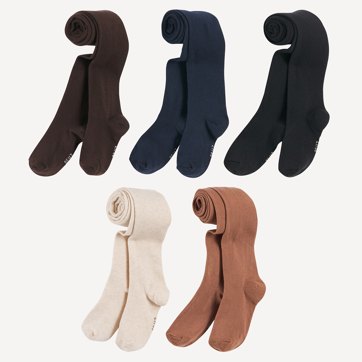 La Redoute Collections Pack Of 5 Plain Tights Assorted Size 31