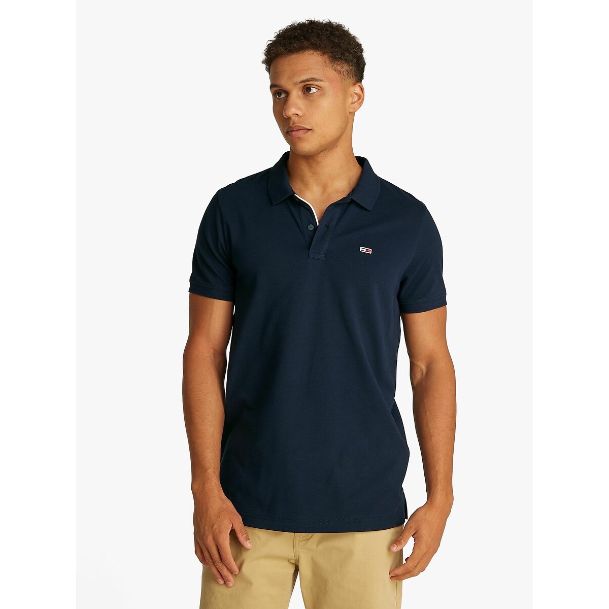Tommy Jeans Men's Navy Blue Slim Polo Shirt 3XL