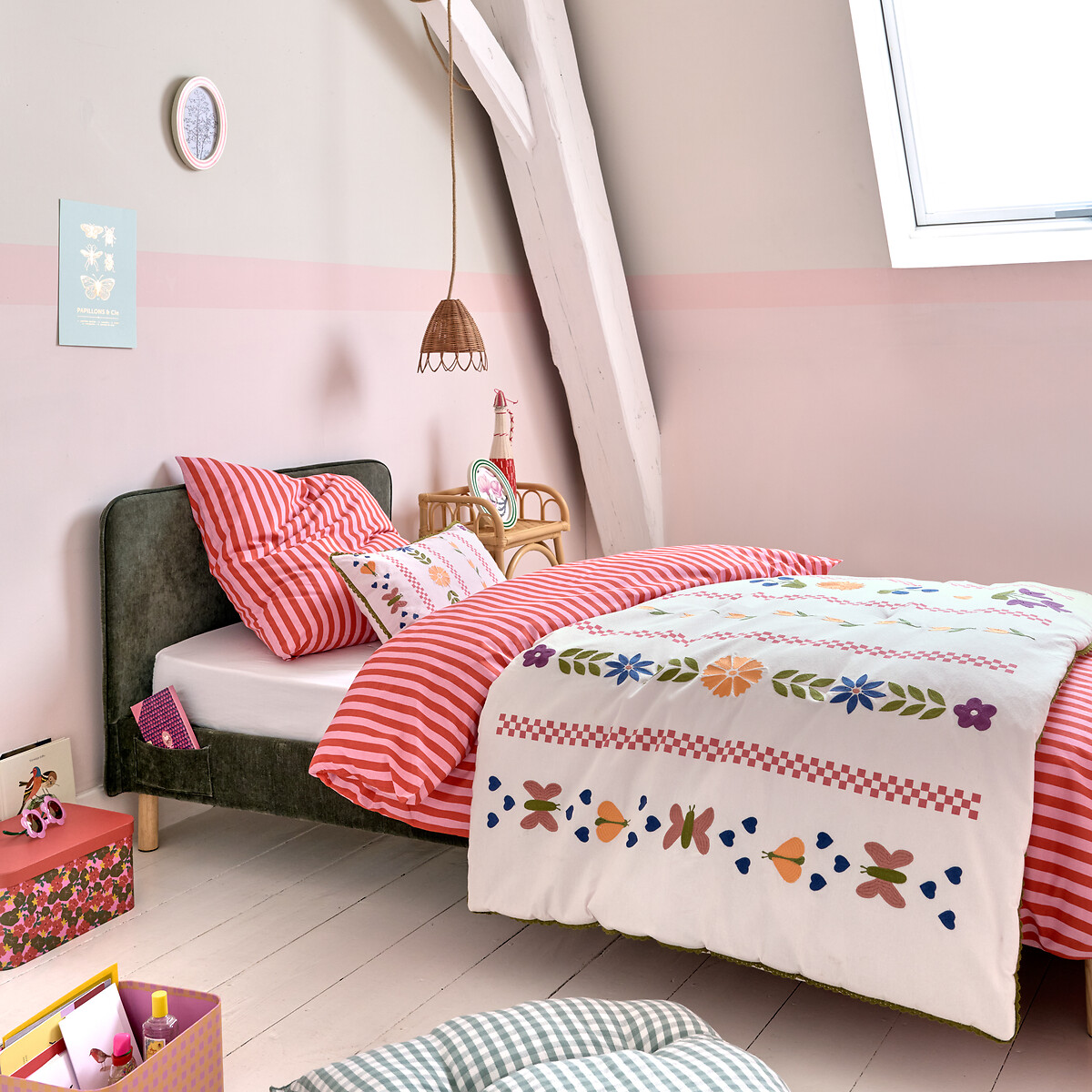 Edredon Enfant Matelassé, Motif Floral, Papilio — vue 3