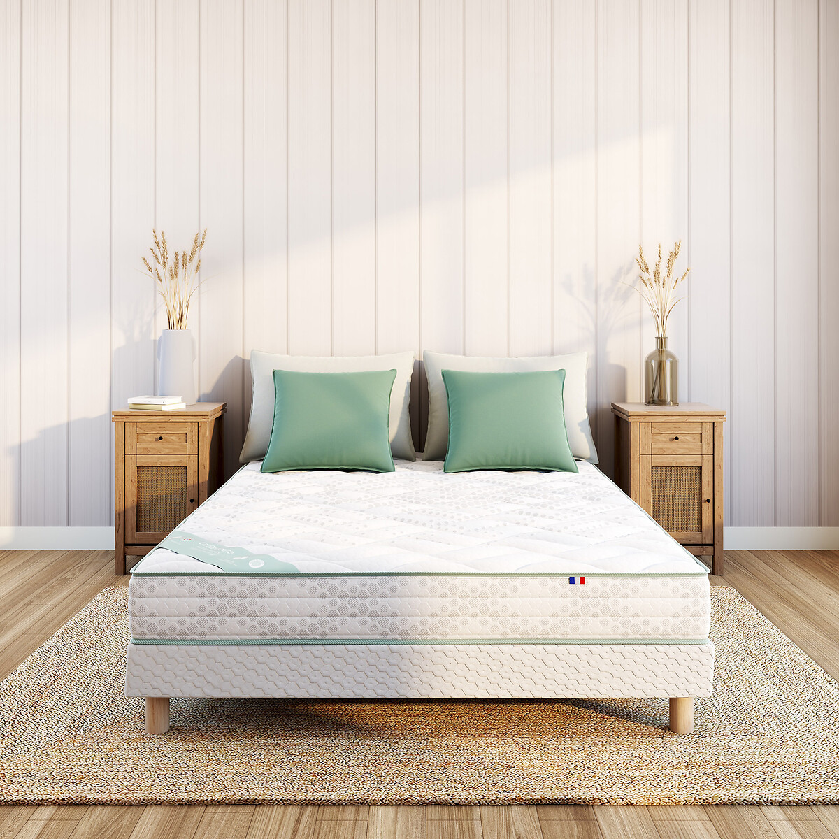 LA REDOUTE INTERIEURS Ensemble matras 660 pocketveren + beddenbodem