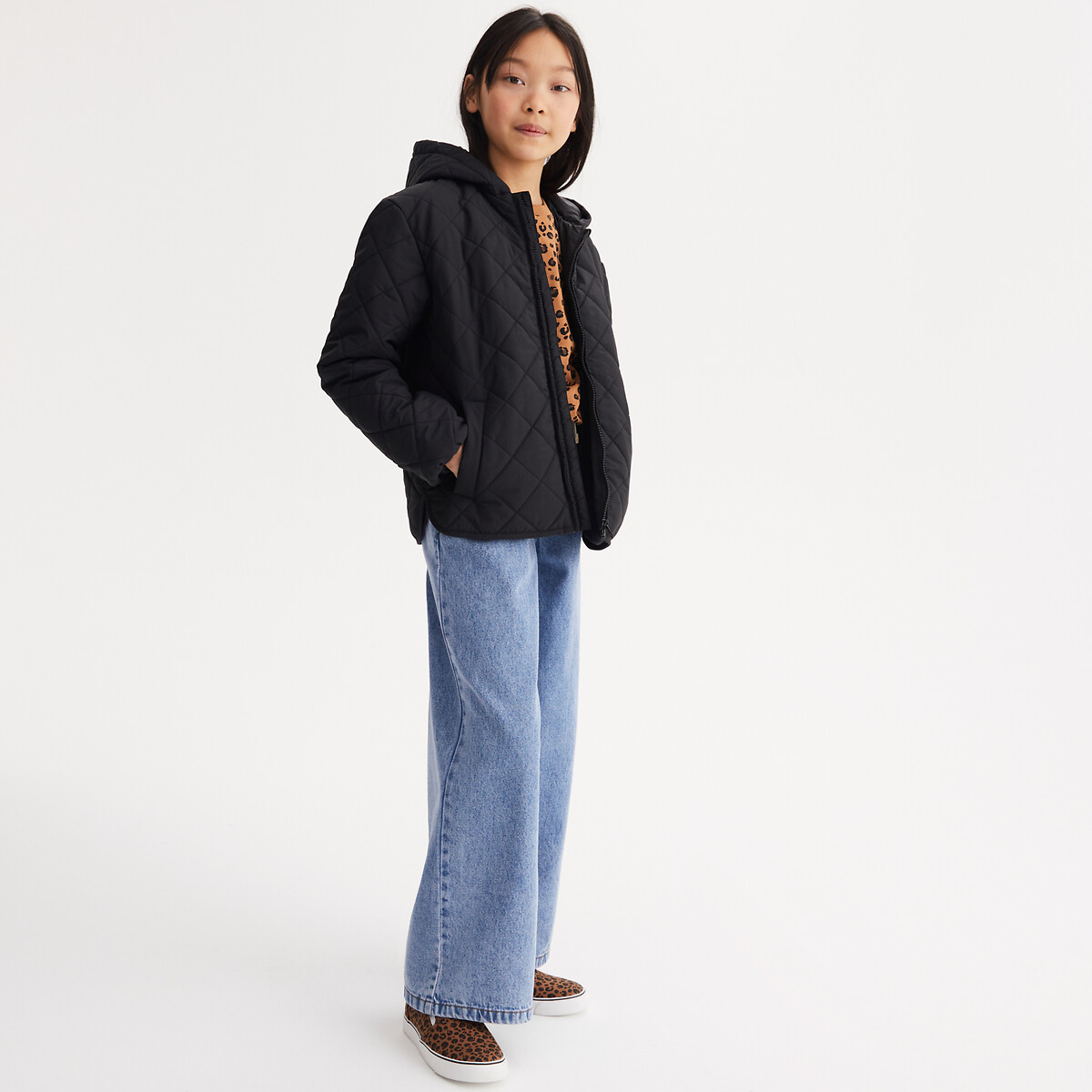 LA REDOUTE COLLECTIONS Lichte donsjas met kap