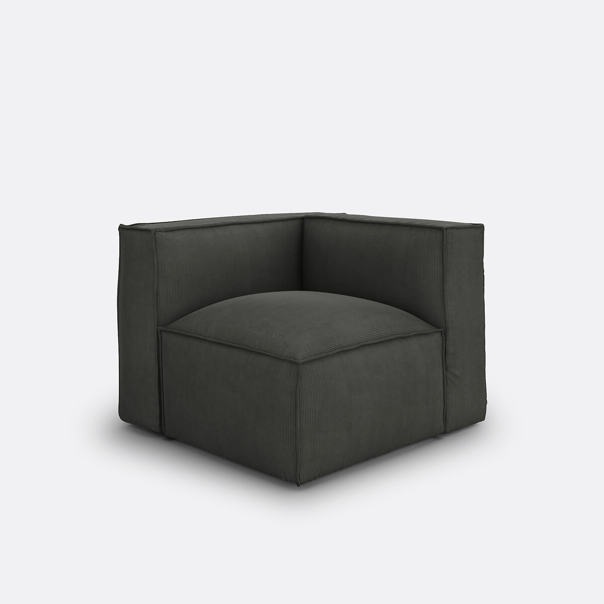 Elément d'angle pour canapé modulable, en velours côtelé, SEVEN 