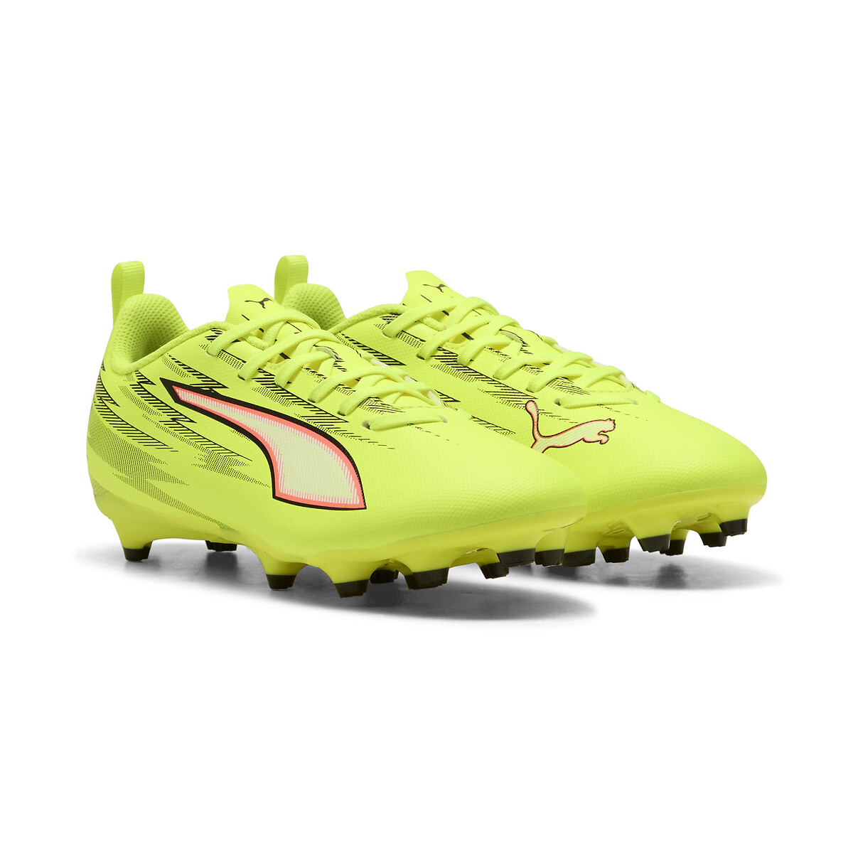 Puma Ultra 6 Play Fg/Ag Football Boots Fluorescent Yellow Size 35 Kids