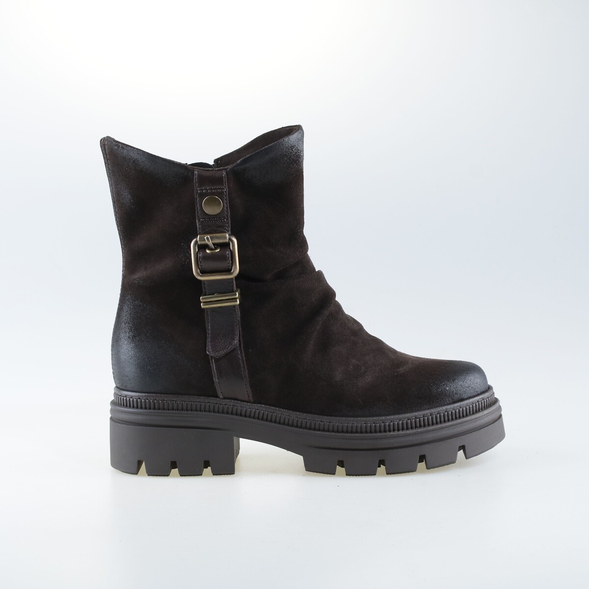 Mjus Suede Ankle Boots Women's Dark Brown Size 39