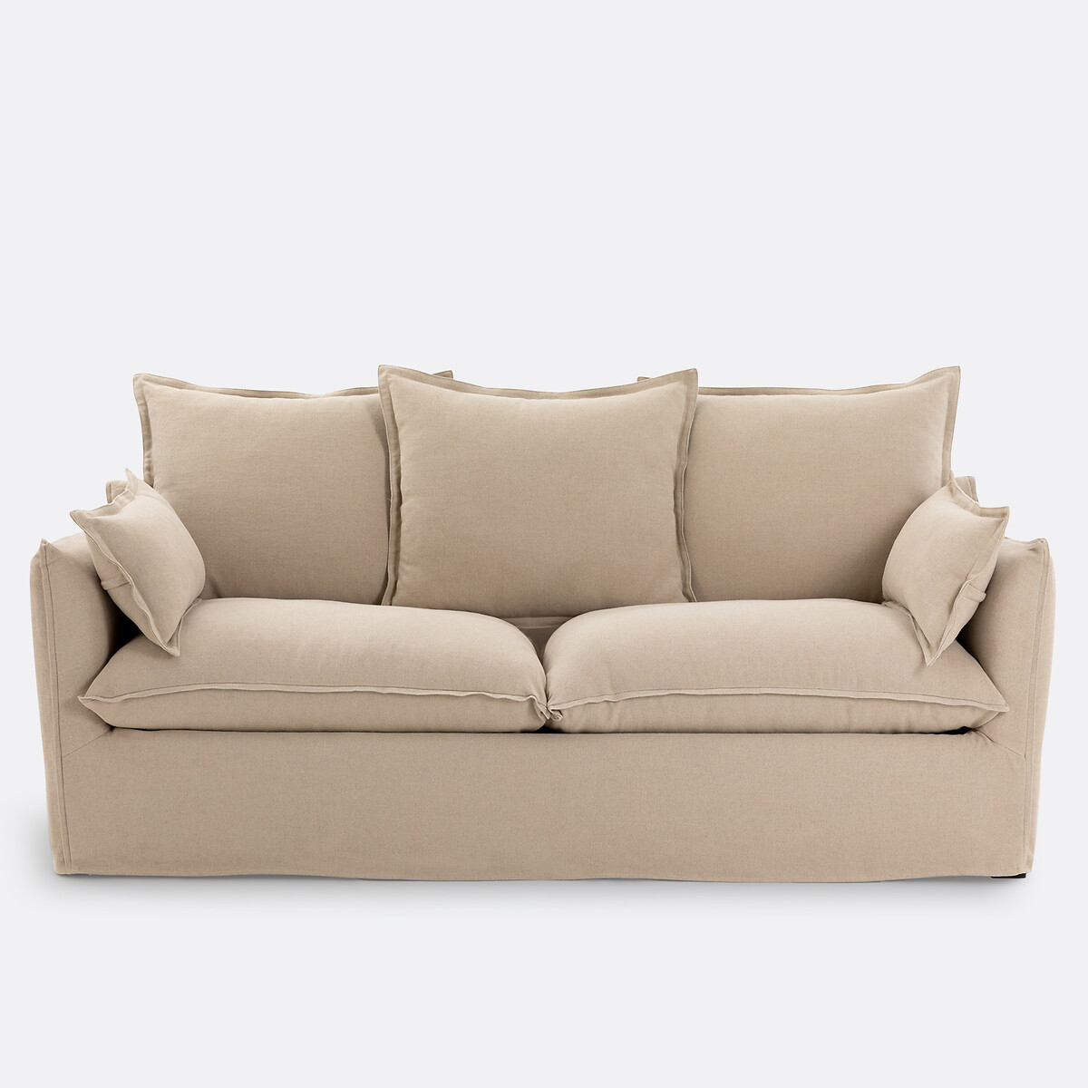La Redoute Interieurs Divano In Lino Spesso, Odna Beige Taglie 5 posti