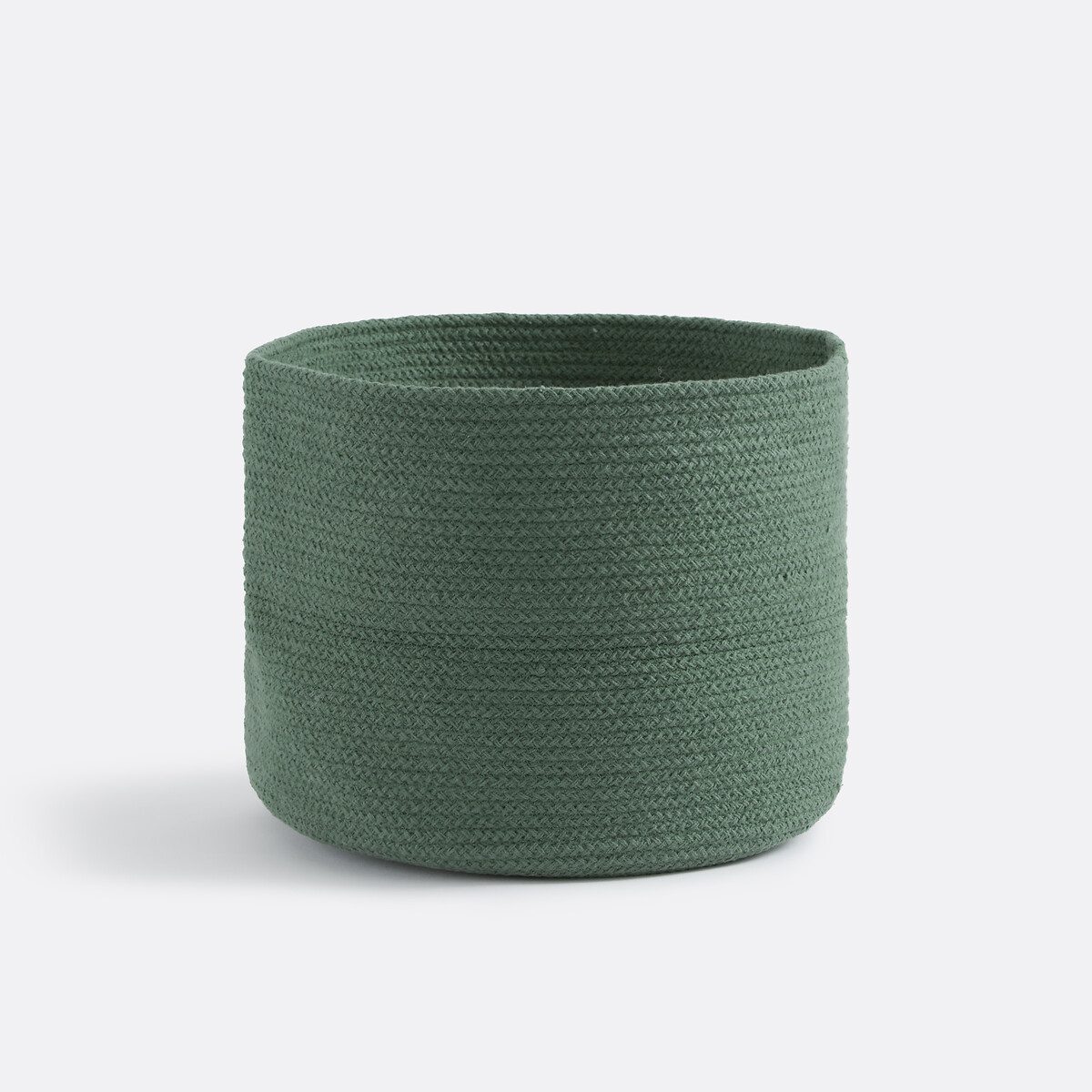 La Redoute Interieurs Cotton Basket Ø35cm, Osinia Unisex Green